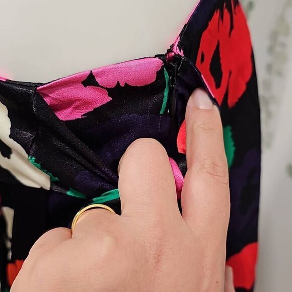 Milly Liza Wrap Poppy Print Skirt - Picture 6 of 10